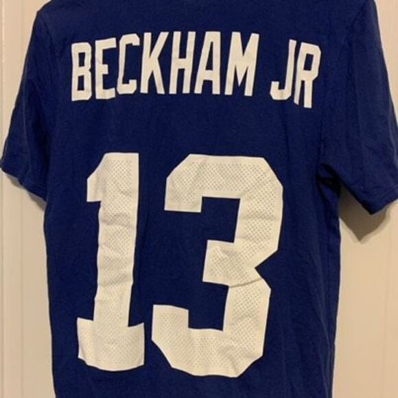 New York Giants Odell Beckham Jr. Size Small Athletic Cut Dri-Fit The Nike Tee - Picture 4 of 5